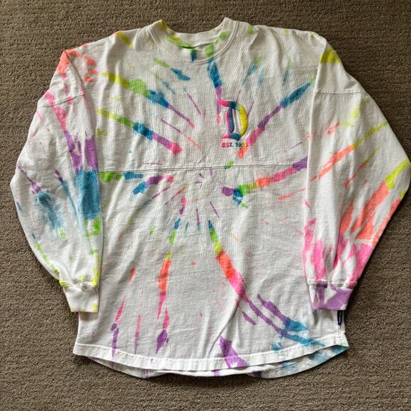 Disneyland Resort Neon Tie Dye Spirit Jersey Size S PRE-OWNED - Picture 2 of 5